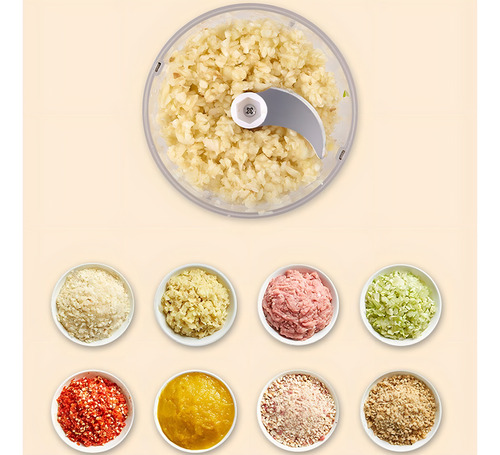Mini Triturador De Alimentos Alho Elétrico 100 Ml C/ Lâminas