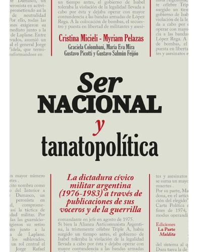 Ser Nacional Y Tanatopolitica - Micieli - La Parte Maldita