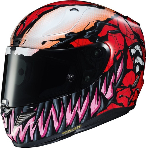 Casco Hjc Rpha11 Carnage Marvel 3 Micas Astro Biker Color Rojo Tamaño Del Casco Xl