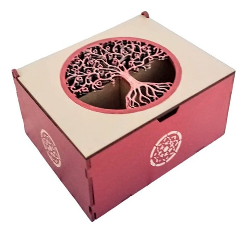 Caja De Té Madera, Alhajero Organizador Árbol De La Vida