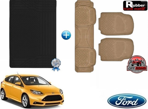 Tapetes 3pz + Tapete Cajuela Rd Ford Focus St 2012 Viejito