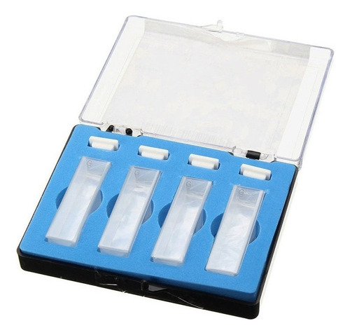 W 4 Celdas De Cubo Visibles De 3,5 Ml, 10 Mm, Cuarzo/vidrio