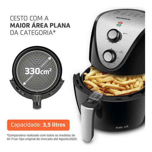 Fritadeira Sem Óleo Air Fryer 3,5l Mondial Af-30-i 127v