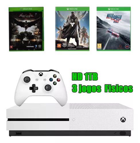 Xbox One S 500Gb + 1 Controle + 2 Jogos Brinde + Frete Grátis