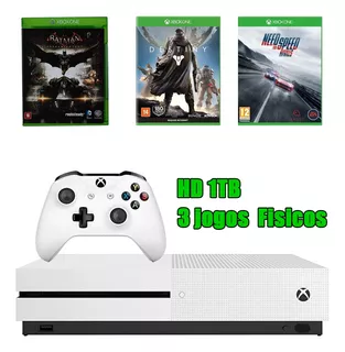 Xbox One S + Jogos + Controle + Garantia