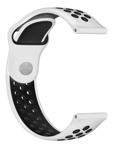 Correa Deportiva Transpirable Para Huawei Watch Gt3 Pro 46mm Blanco/negro 2.2 Cm