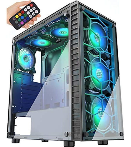 Musetex Phantom Black Atx Mid-tower Case Con Usb 3.0 Y Venti