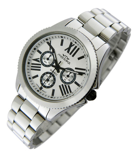 Reloj Montreal Mujer Ml1015 Malla Acero Inoxidable Sólido