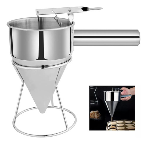 Funil Inox Dosador Confeiteiro