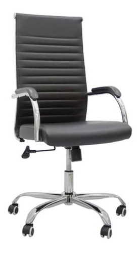 Imagem 1 de 4 de Cadeira de escritório Best C305  preta com estofado de couro sintético