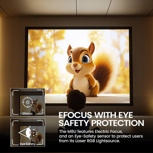 Proyector Láser 4k Tiro Ultra Corto 1100 Ld Wifi Y Bluetooth Negro