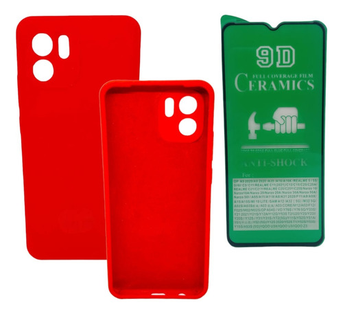 Silicone Case Para Xiaomi Redmi A1- A2 Y Vidrio Ceramico