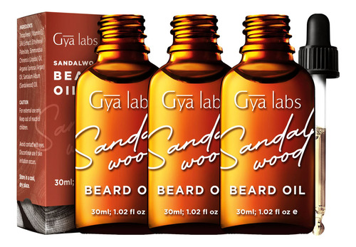 Gya Labs Aceite De Barba De Sandalo Para El Crecimiento De L