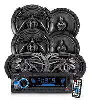 Comprar Kit Autoestereo Bt Carbon-325 +4 Bocinas 6.5 +2 Bocinas 6x9