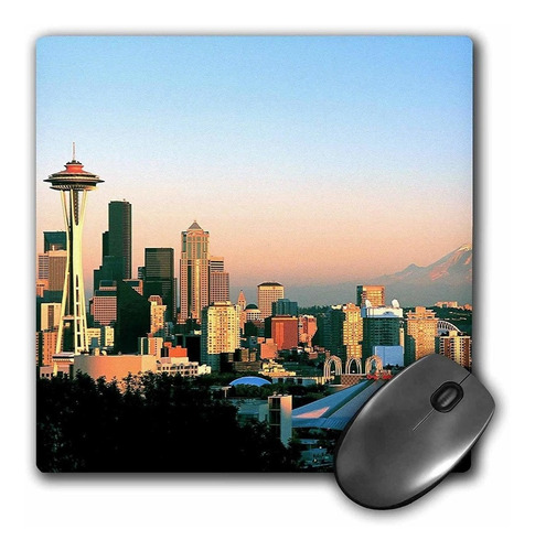 3drose Llc 8 x 8 x 0.25 inches Mouse Pad, Seattle Enmarca