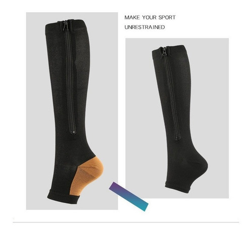 Calcetines Elásticos Con Cremallera De Compresión Deportiva
