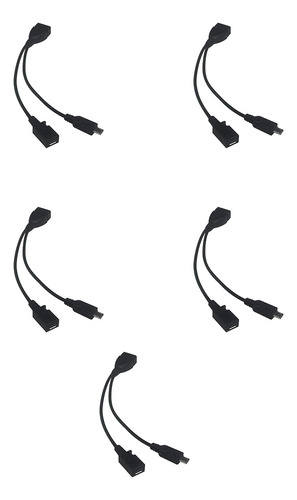 Paquete De 5 Adaptadores De Cable Micro-otg C5, Micro-usb T