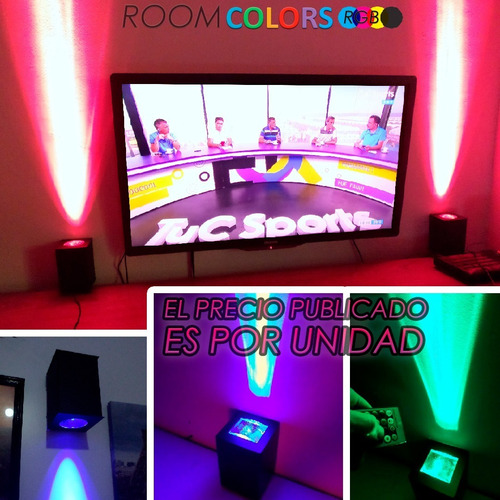 Imagen 5 de 10 de Aplique Exterior Interior Bañador Rgb Pared P Apoyar En Piso