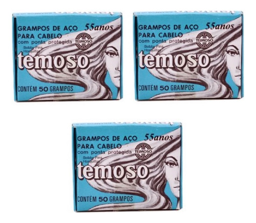 Temoso Grampos De Aço N°5 Contem 50 Grampos Loiro Kit 3un