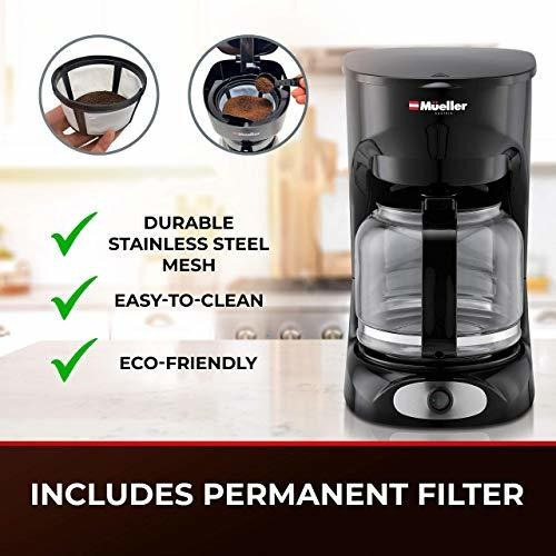 Cafetera Mueller De Goteo De 12 Tazas Sistema Inteligente