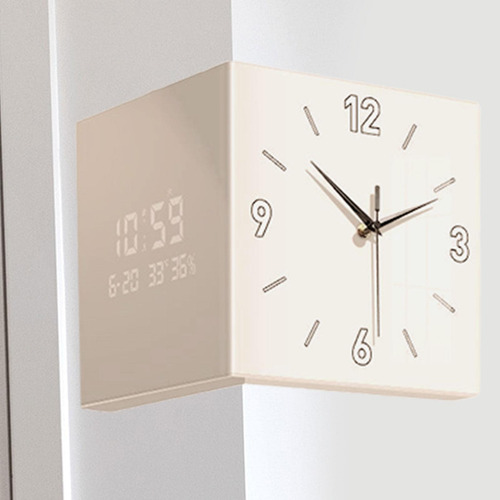 Relojes De Doble Cara Reloj Pared Reloj Square Regalos Crema