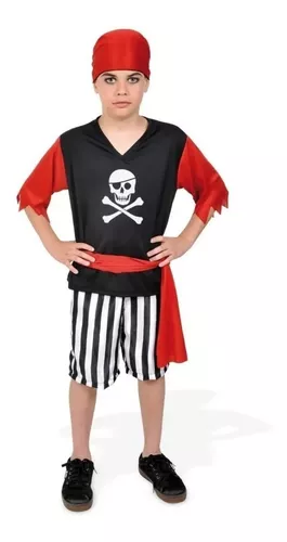 Fantasia de Pirata Infantil com Cinto e Bandana - Extra Festas