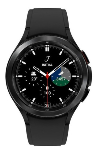 Samsung Galaxy Watch4 Classic (Bluetooth) 1.4" caja 46mm de acero inoxidable black, malla black de fluoroelastómero y bisel black de acero inoxidable SM-R890