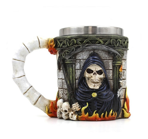 Taza Calavera Mug Skull Parca Muerte Craneo Momia