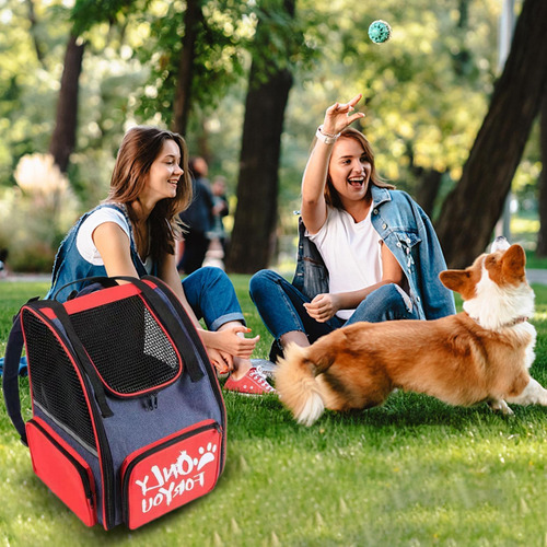 Mochila Porta Mascotas Mochila Para Gatos Ventilada Expandib