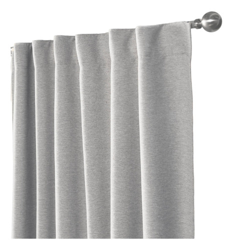 Cortinas Ravenna Larga Gris Glaciar 2.30 X 1.50 M Vianney