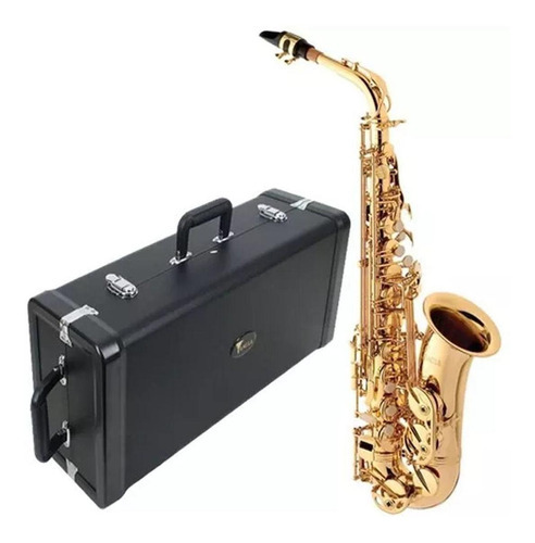 Sax Alto Eagle Sa501 Saxofone Em Mib Laqueado Com Case Luxo