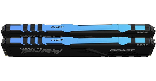 Imagen 4 de 9 de Memoria Ram Ddr4 32gb (2*16) 3600mhz Kingston Fury Beast Rgb