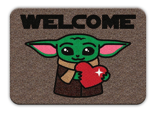 Tapete Decorativo Star Wars Welcome Grogu De 70x50 Cm