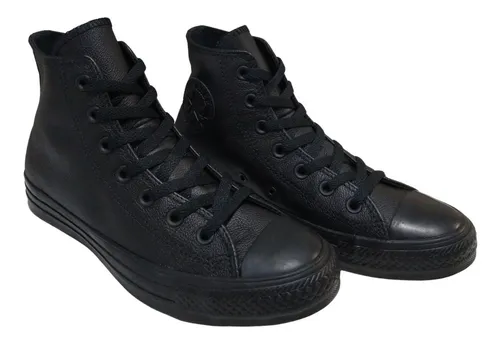 acampar Atravesar ignorar Tenis Converse Chuck Taylor Piel Mono Negro 23-31 Mex.