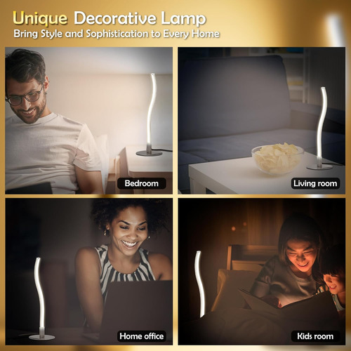 Moderna Lámpara Led De Mesita De Noche, Lámpara Táctil Regul