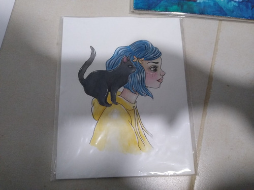 Coraline. Dibujo A Mano. Impresión. Estados Unidos.c/u