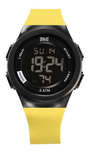 Relógio Digital Masculino Everlast Amarelo Claro E7398