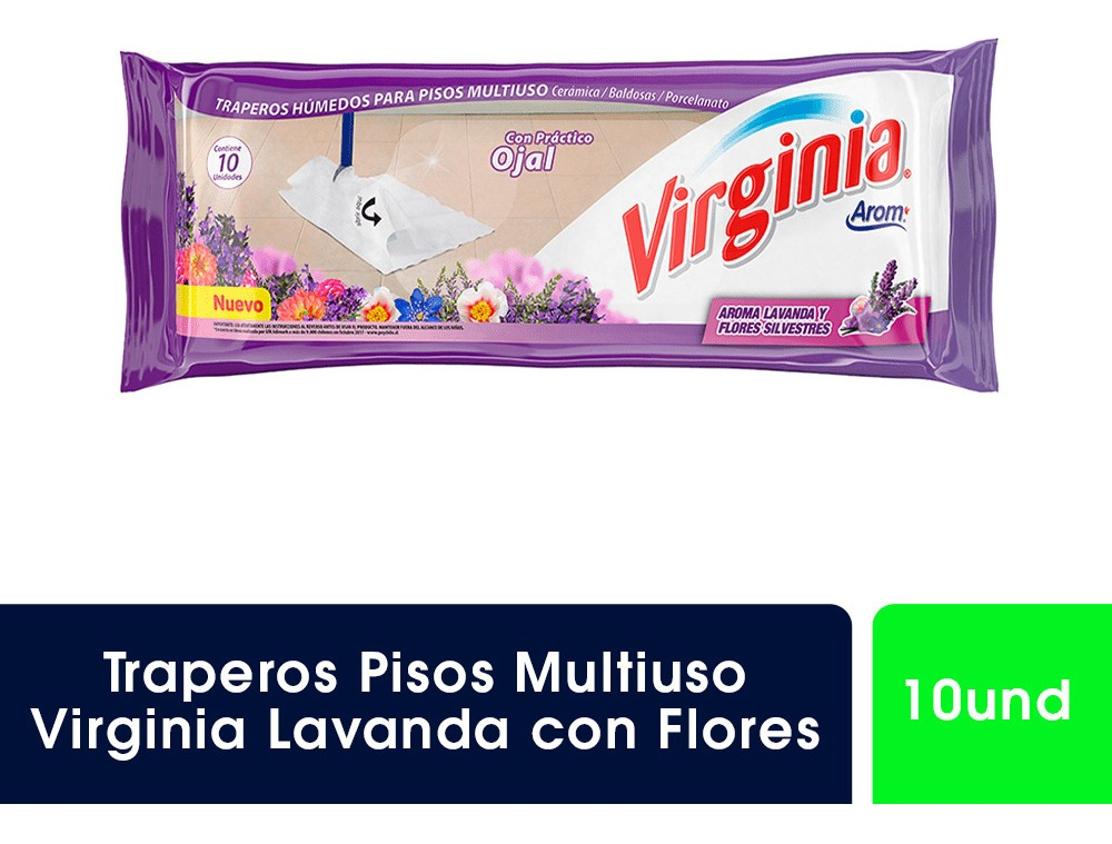 Paño de limpieza Virginia Trapero Humedo lavanda 10 u