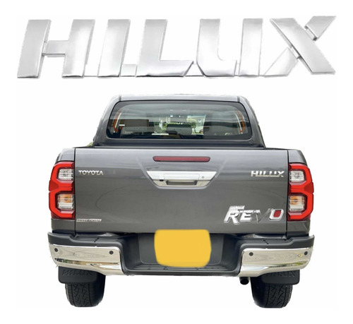 Emblema Hilux Toyota Cromado Platón Accesorio Lujo Pickup
