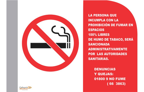 Prohibido Fumar, Cofepreis Paquete De 2 Piezas