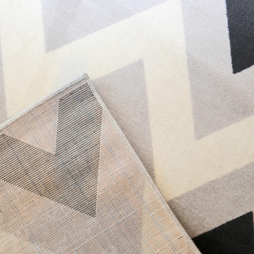 Imagen 4 de 4 de Alfombra Carpeta 150x200 Zig Zag Nordica Escandinava Tierra