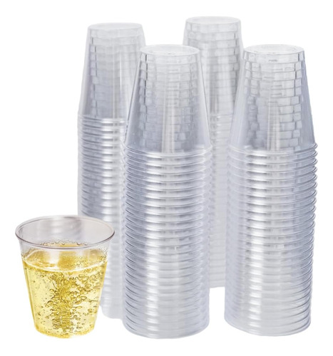 Craft And Party, 100 Vasos Transparentes De Alta Calidad De