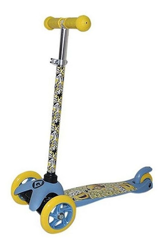 Imagem 2 de 2 de Patinete Infantil Minions 3 Rodas Abec5 Até 50kg 18202