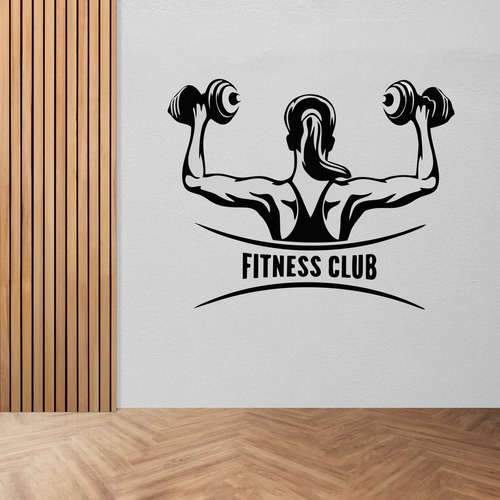 Vinilo  Decorativo Gym Crossfit Fitness Club 60x60cm