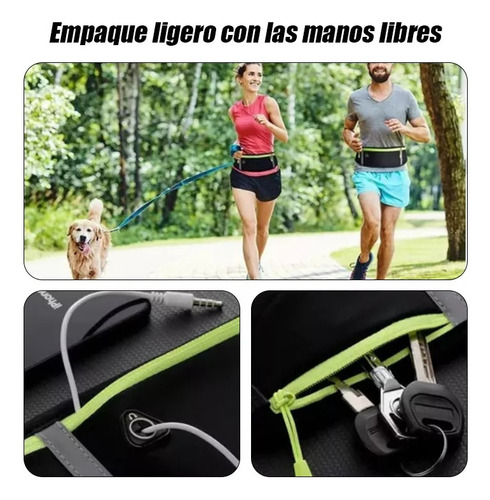 Cangurera Deportiva Luminosa 3pcs Para Correr Hombre Mujer