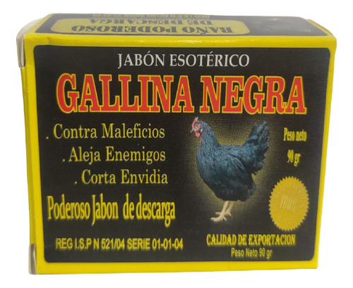Jabón Gallina Negra Hipoalergénico 90 Gr