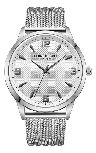 Reloj Hombre Kenneth Cole Kcwgg2217903 New York Color De La Correa Plateado Color Del Bisel Plateado Color Del Fondo Plateado