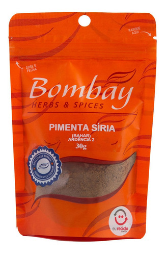 Pimenta-Síria Bombay Herbs & Spices Pouch 30g