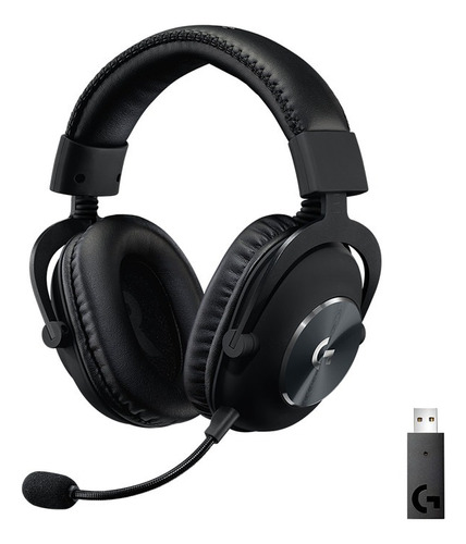 Audífonos Logitech Pro X Wireless Para Juegos Con Sonido Envolvente 7.1 Con Micrófono Color Negro