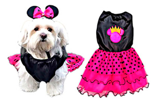 Vestido De Minnie Talla 1 Para Perros, Mascotas, Halloween